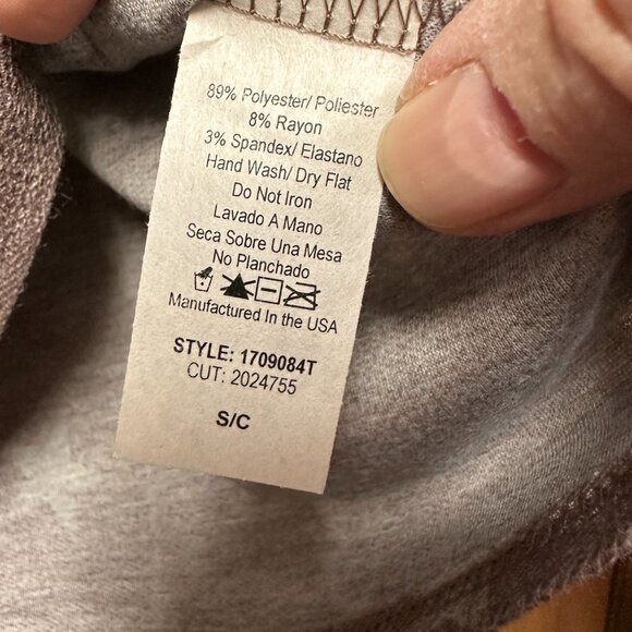 Star Print Top Ruffled Short Sleeves Dusty Purple & Silver - Picture 5 of 5